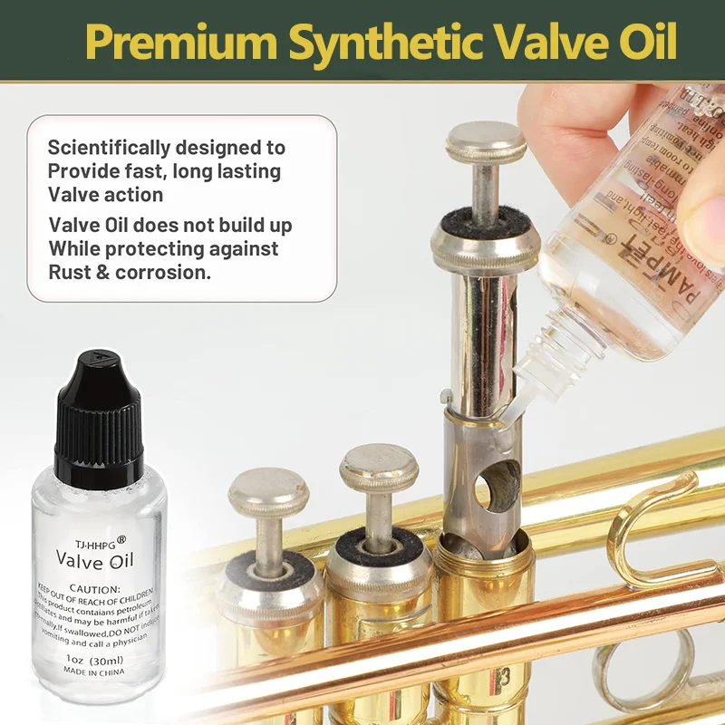 Valve Oil For Trumpet Horn Tuba Brass Instruments Cleaning And Care Lubricating oil For Trumpet Trumbone Cornet Baritone 30ml