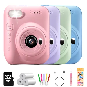 Instant Print Camera for Kids, 3.0" Kids Camera for 6-12 Year, 32MP HD 1080P Digital Camera with 3 Rolls of Printer Paper
