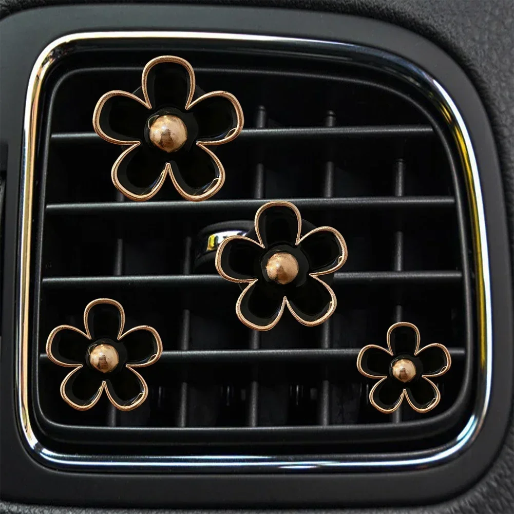4Pcs Daisy Car Vent Perfume Clip, Air Freshener Aromatherapy Auto Interior Decoration