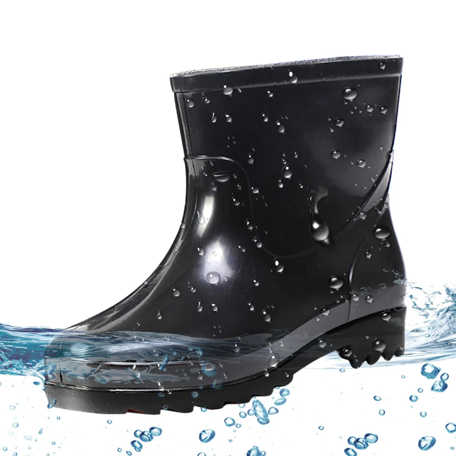 Man Short Rubber Rainboots Rubber Boots For Garden Man Rain Footwear Rain Shoes Mens Water Shoes 11