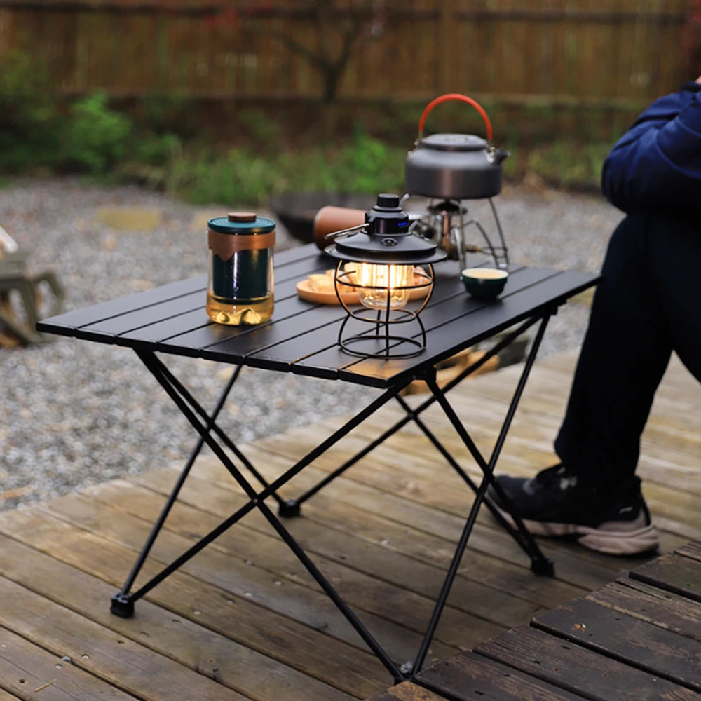 Klaptafel voor kamperen Buiten Aluminium bureaublad met draagtas Lichtgewicht tafel voor wandelen Picknick Klimmen Reizen