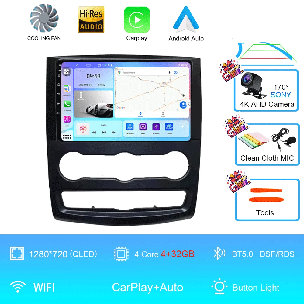 10 inch Android 16 autoradio multimediasysteem video voor Mercedes Benz Sprinter speler GPS stereo CarPlay+auto WIFI+4G DSP