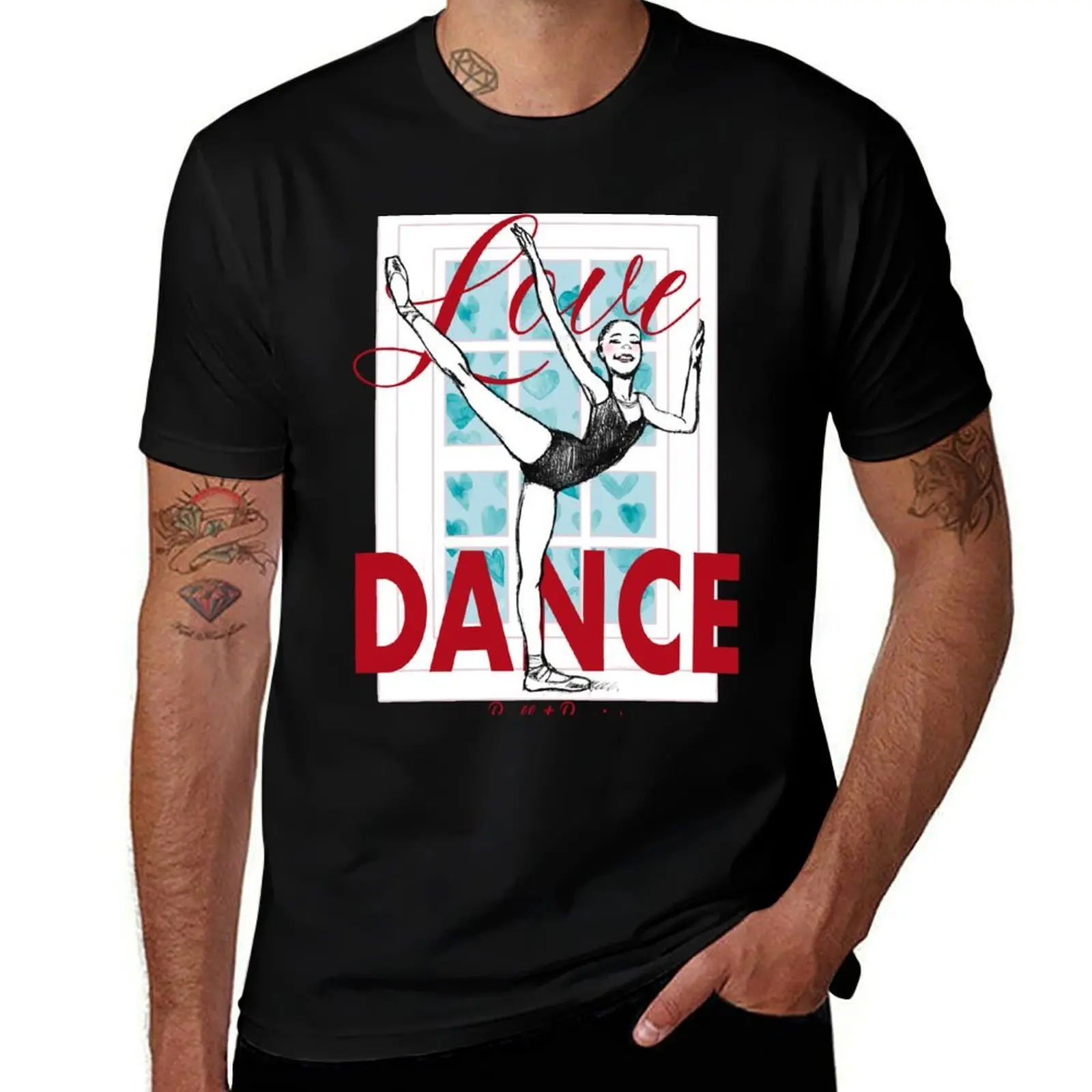 T-shirt Love Dance Progress, vêtement de travail à manches courtes