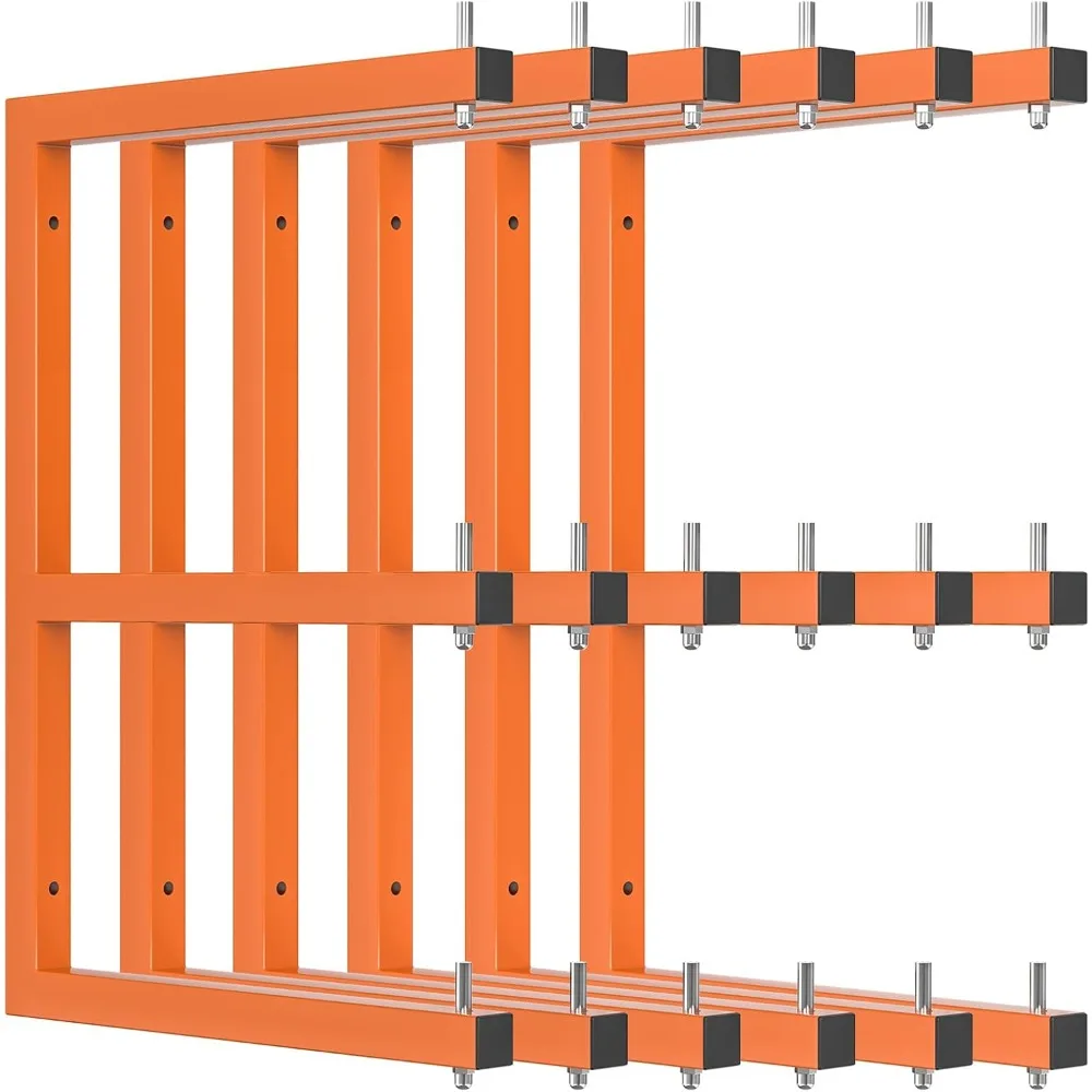 

6 PACK Lumber Rack Wall-Mounted Lumber Storage Rack, Heavy Duty Wood Storage Racks With 9-Level System, 1980 LB Sturdy Garage Wo