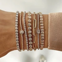 Bracelet en zircone cubique 5A CZ, lunette géométrique de différentes formes, chaîne de Tennis, bijoux classiques à la mode pour femmes 3