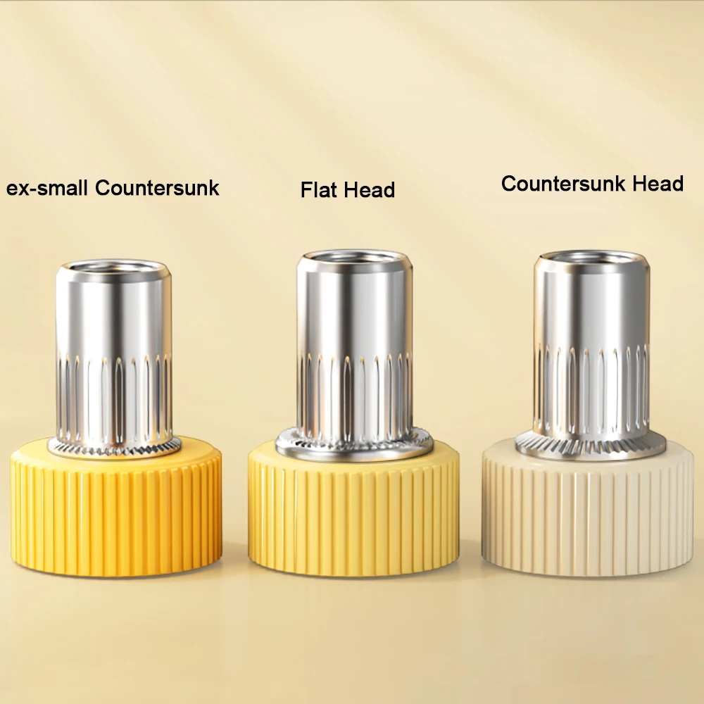 1/2/5 Pcs 304 Stainless Steel Rivet Nuts Countersunk Flat Head Set Nuts Insert Nut Threaded M3 M4 M5 M6 M8 M10 M12 Rivet Nuts