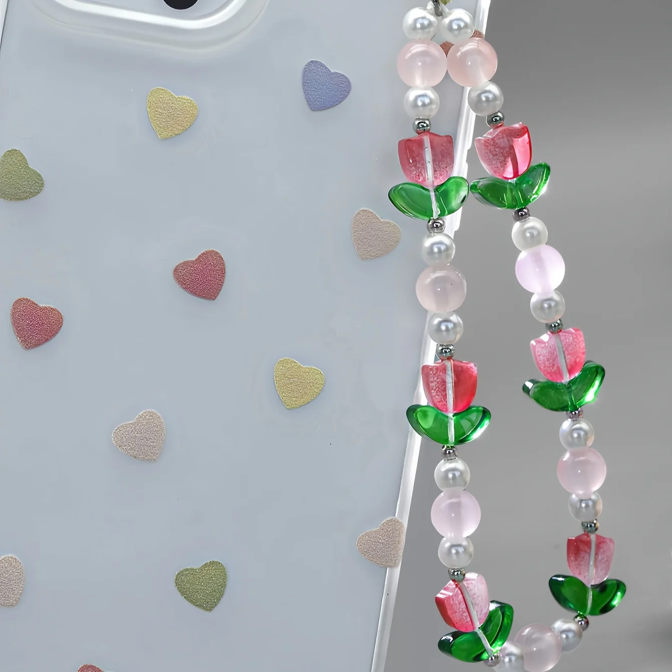 

New Sweet Lightweight Cute Tulip Phone Chain Pendant Bag Charm, Sweet Girl/Girlfriend Accessory, Phone Decoration