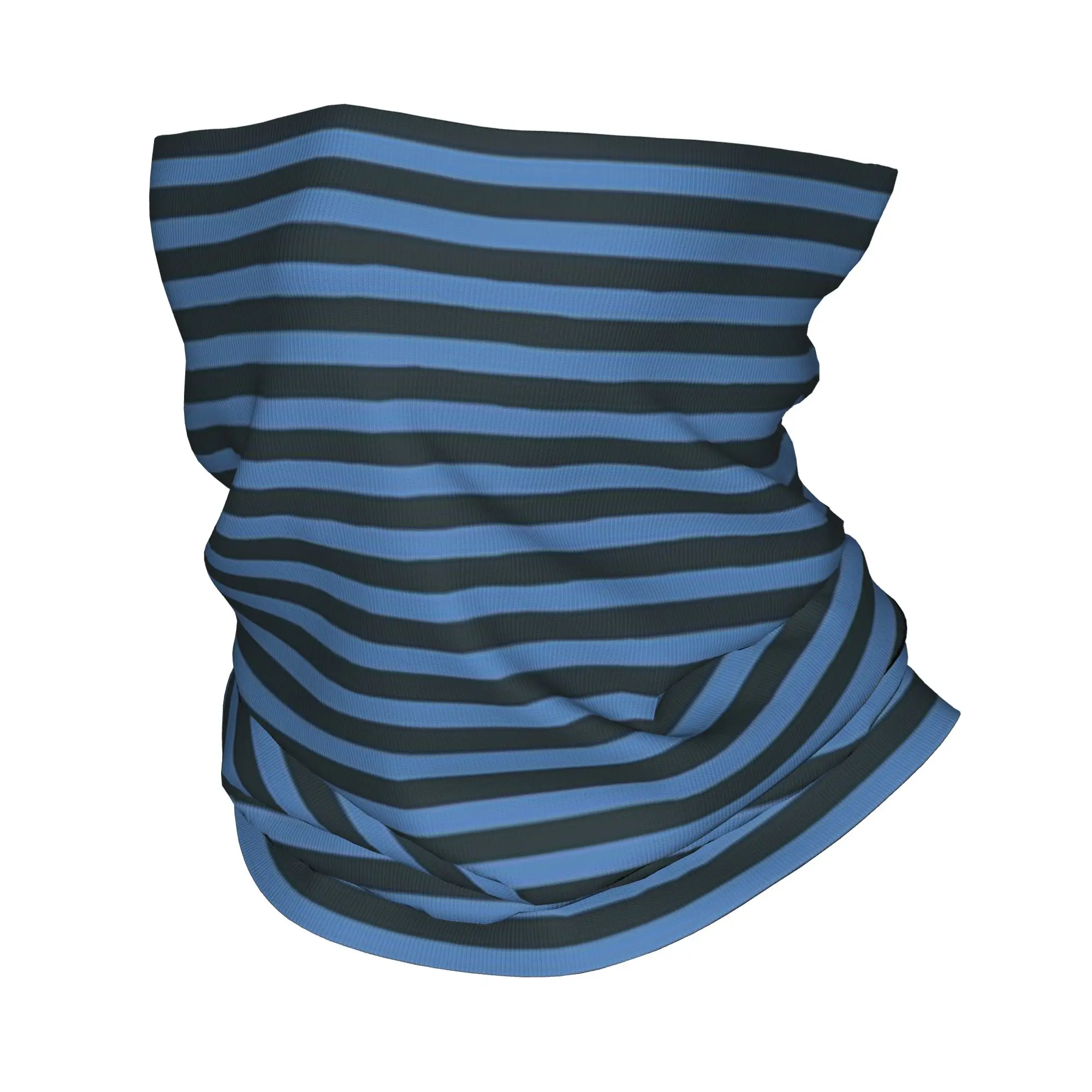 

Horizontal Stripes in Various Shades of Blue And Sky Blue Bandana Neck Gaiter Printed Mask Scarf Cycling Scarf Outdoor Sports