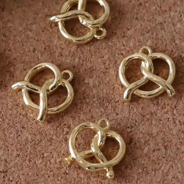 

2 шт., 12,8x12,7 мм, медное настоящее золото, подвеска в виде хлеба «Хороший утро», для щелочной воды, стильный аксессуар ручной работы «сделай сам»