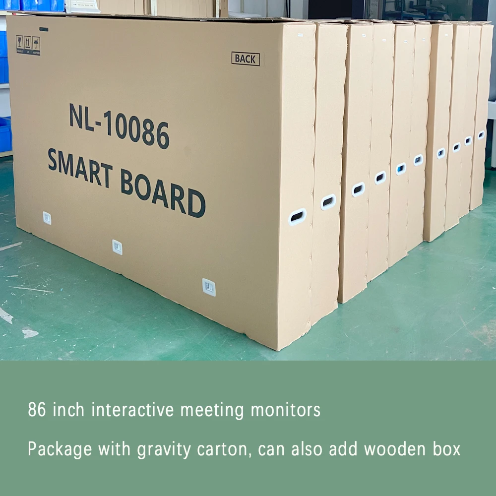 55 65 75 85 86 98 Inch OEM ODM LCD Double System Interactive Smart 2K 4K IR Touch Screen Electronic Digital White Board Players