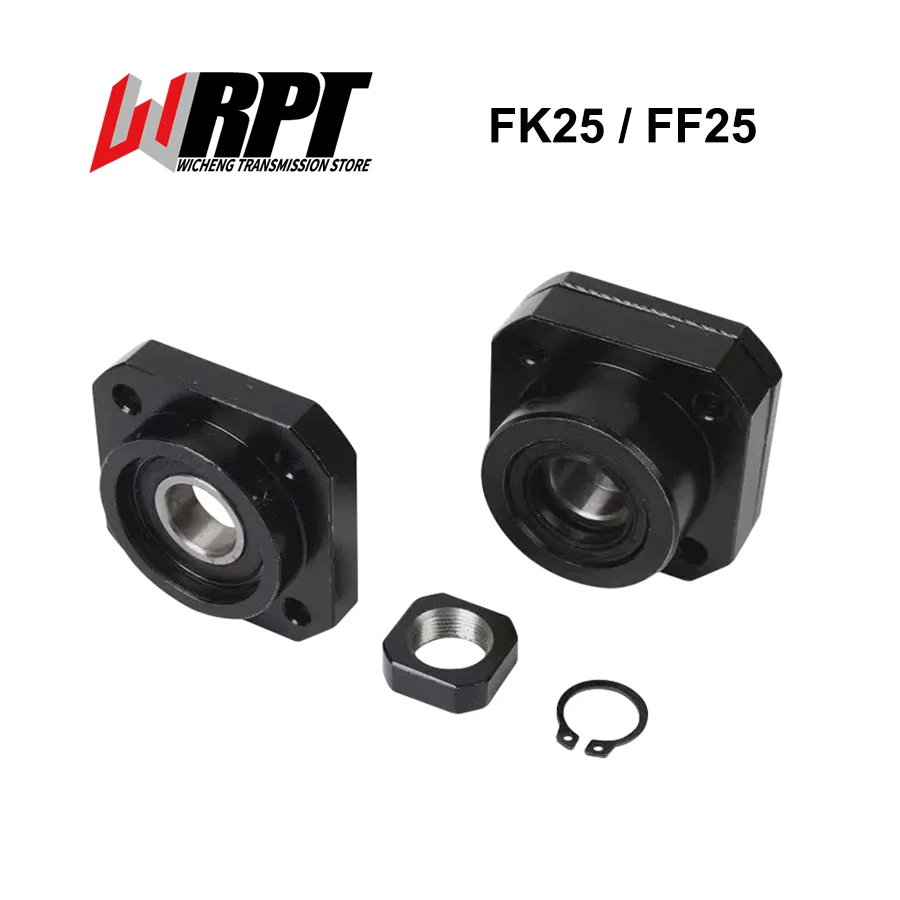 

FK25 FF25 Подшипник седла Шариковый винт Торцевой опорный блок FKFF25 Для SFU3205 SFU3210 SFU3220 Часть коробки передач с ЧПУ 1 комплект