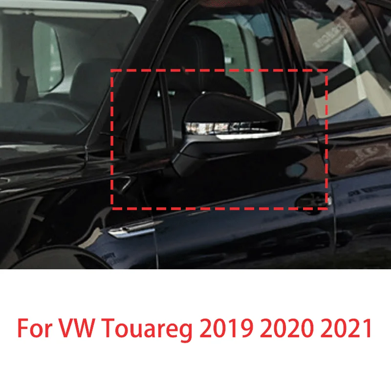 

For VW Touareg 2019 2020 2021 Black Paint Rearview Mirror Cover Auto Left Right Wing Mirror Shell Cap 760857537A 760857538A