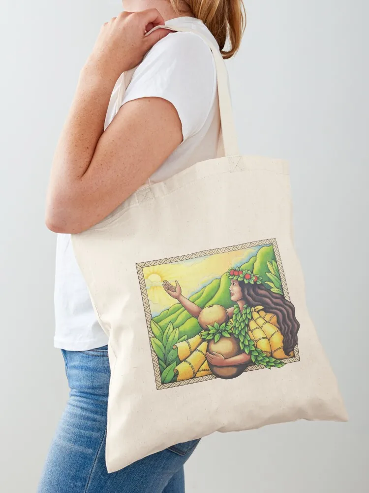 

Hawaiian Hula Dancer with Sun Tote Bag canvas tote bag hand bag ladies Canvas shoping