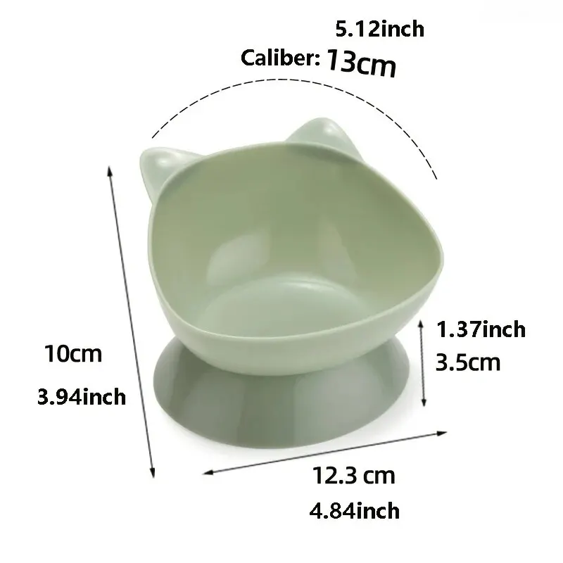 High Foot Pet Bowl Detachable and Washable Plastic Combination Anti Tipping Drinking Water