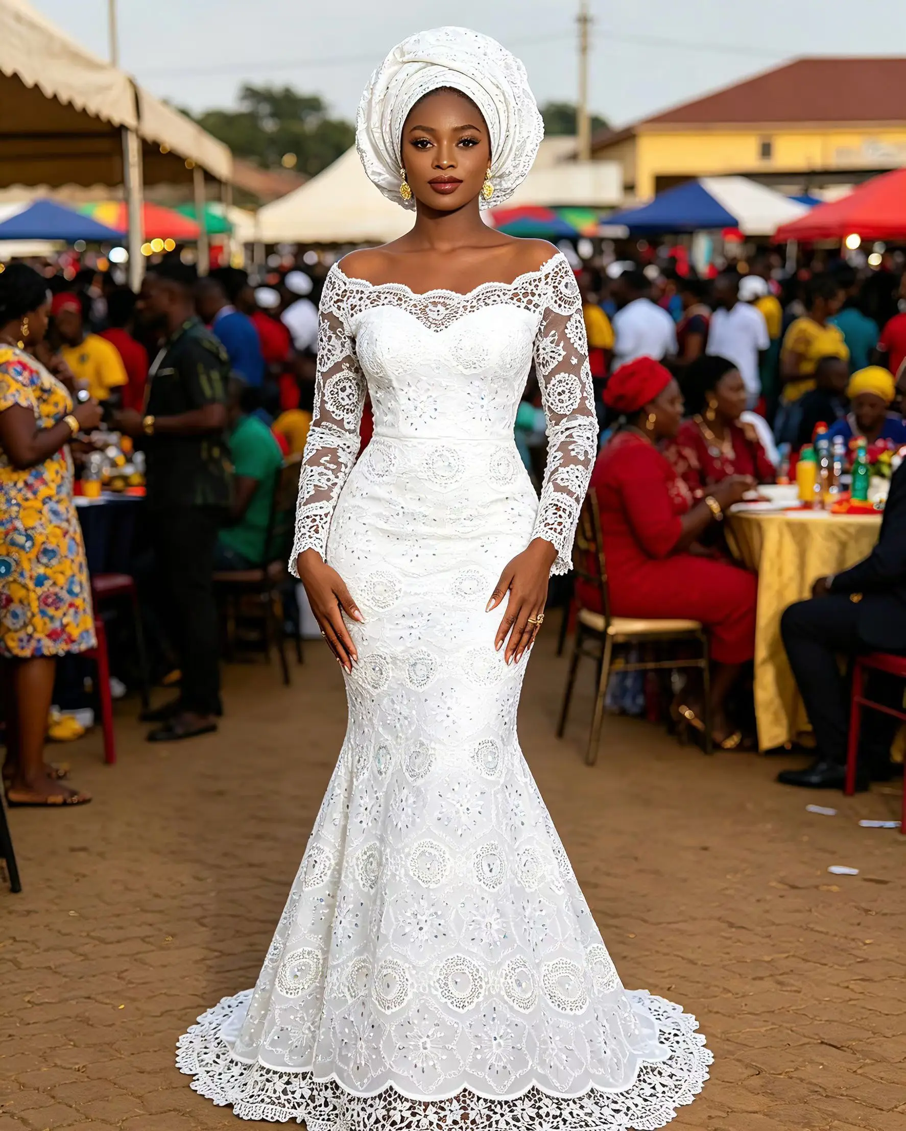 2026 New Style Rhinestones White Guipure Cord African Water Soluble Lace Fabric For Nigerian Women Party Dress Diy Sew KR26130