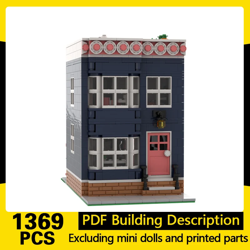 City Street View Model MOC Building Bricks American-Style Townhouse Modular Technology Gifts Holiday Assemble Toys Suit Display