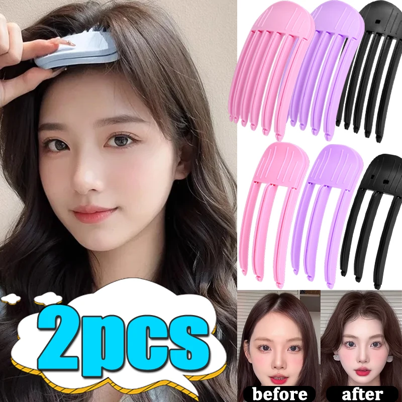 1/2pcs Korean Fluffy Hair Roots Clips Comb Lazy Hair Top Styling Curling Barrel Portable Hairs Clip Volume Wind Sculpting Comb