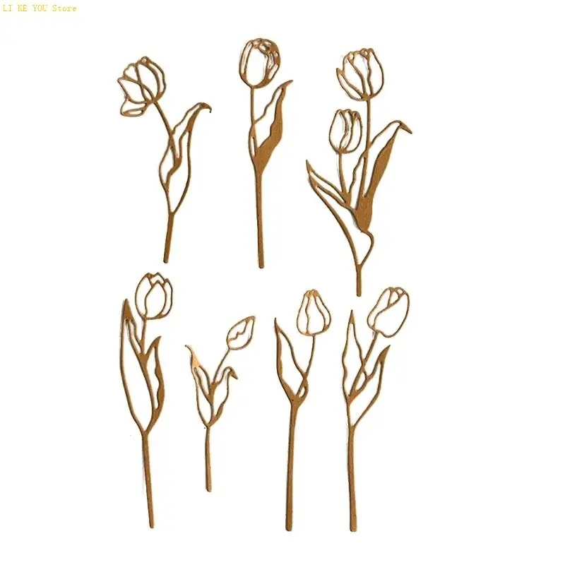 W3JE Flower Die Cut Metal Embossing Stencils Scrapbooking Die for Card Making Journal