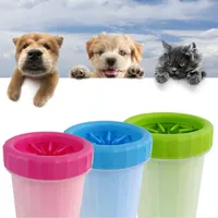 2Pcs New Pet Foot Wash Artifact Cup Soft Silicone Cats Paw Cleaner Puppy Free Scrub Automatic Brush Paw Plunger Dog Washing Tool