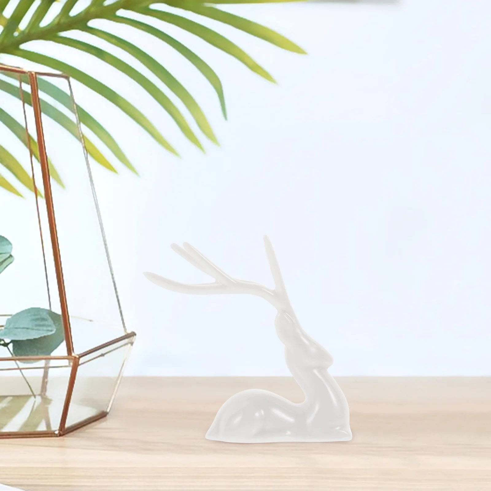 

Ceramic Elk Statue Small Compact Table Decor Creative Desktop Ornament Christmas Reindeer Decoration Nordic Deer Home