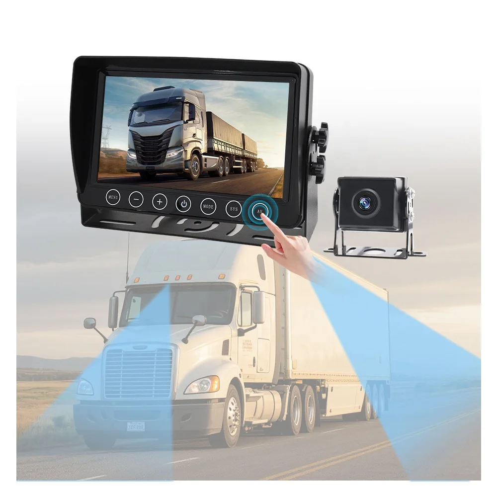 

7 Inch LCD Bus Monitor Blind Spot Detection System For Car Vehicle 360 Degree Reverse And Baby Camera AHD 1080P Video Security