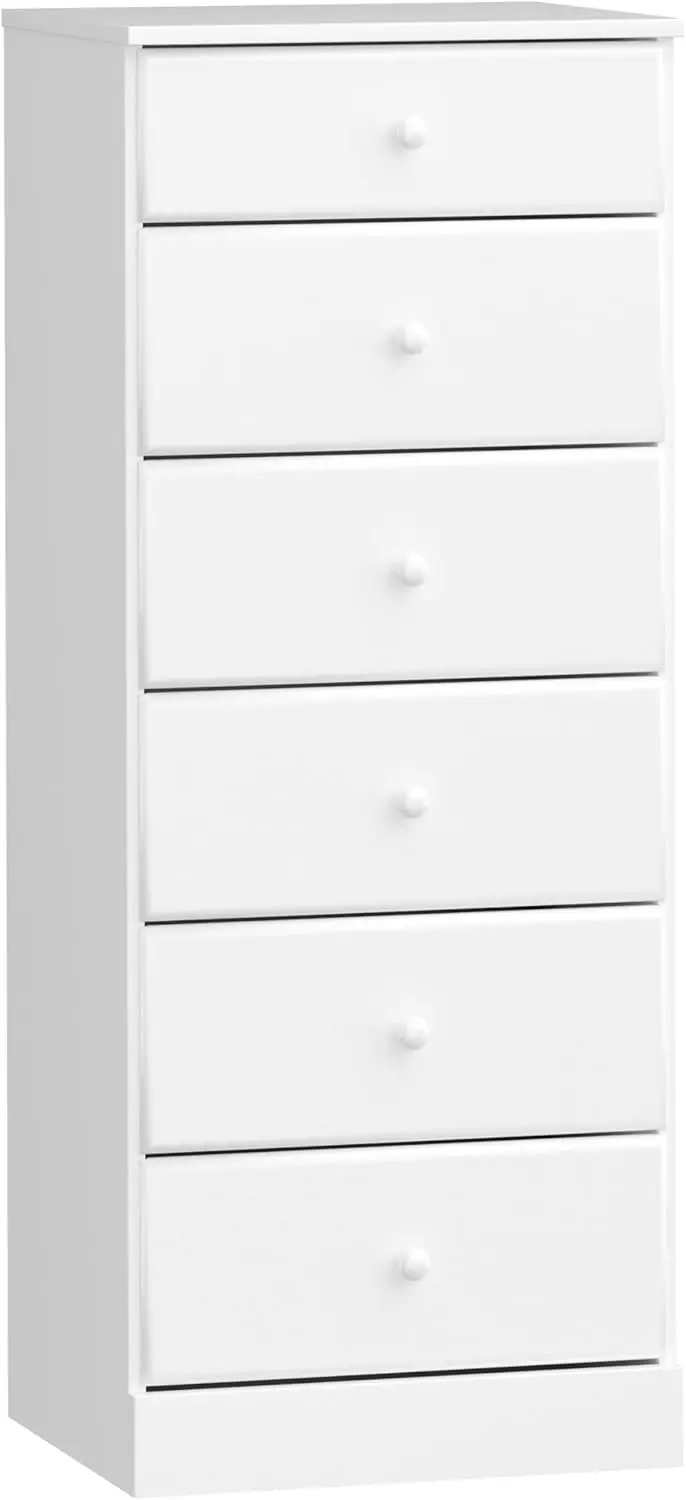 Prepac Astrid Tall White Dresser: 16.5