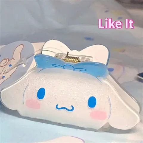 Lovely Sanrio Hello Kitty Hair Clip Y2K Anime Cinnamoroll Kuromi Hair Clip Cartoon Girl Bun Hair Clip Hair Accessories Gift