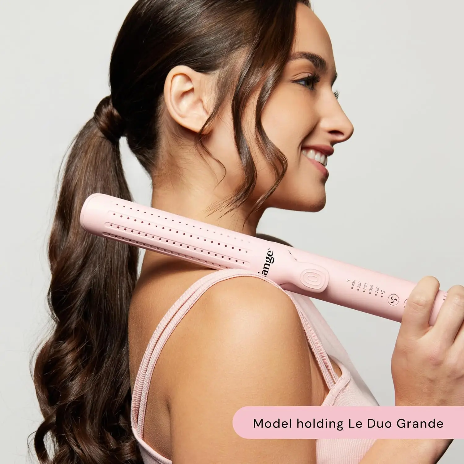 2-in-1 Hair Styler: Curl & Straighten with 5.3" Titanium Plates, Cooling Air Vents, Adjustable Heat 280-430°F, Auto Shut-Off view 4