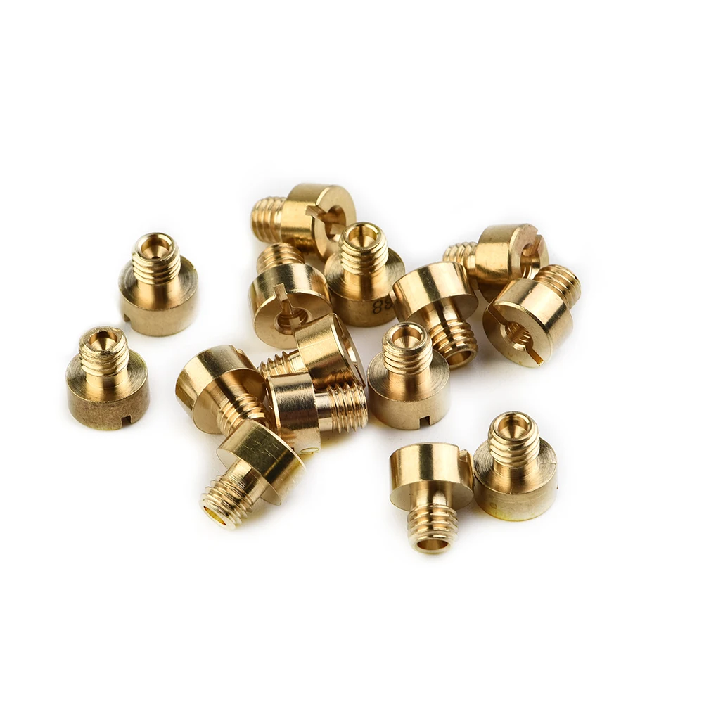 15pcs Carburetor Main Jet M5 Thread For Mikuni VM TM TMX Carburetor Injector Nozzle Size 25cc-250cc Engine Motorcycle Bike