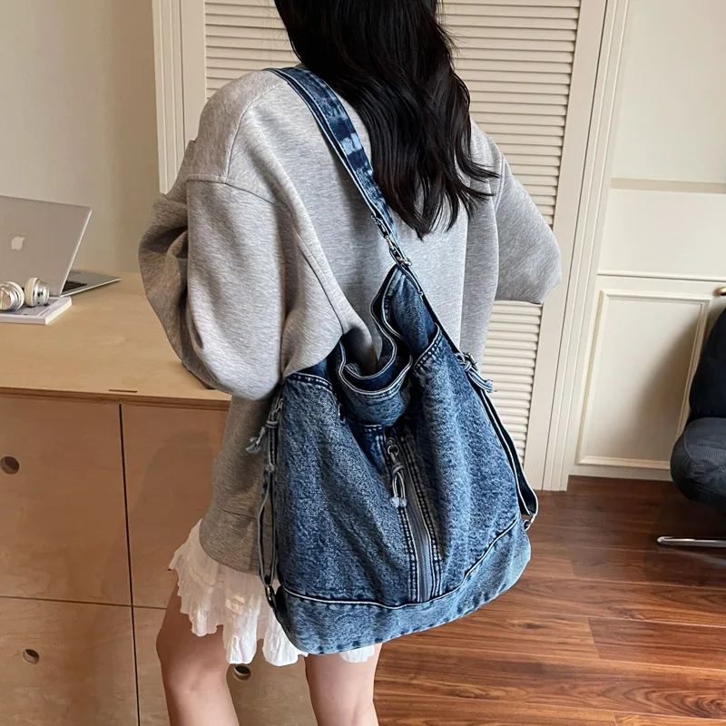 

Solid Color Sweet Shoulder Bags on Sale Casual Denim Large Capacity Women's Bags 2025 Hot Sale Spring Cool Crossbody Bags