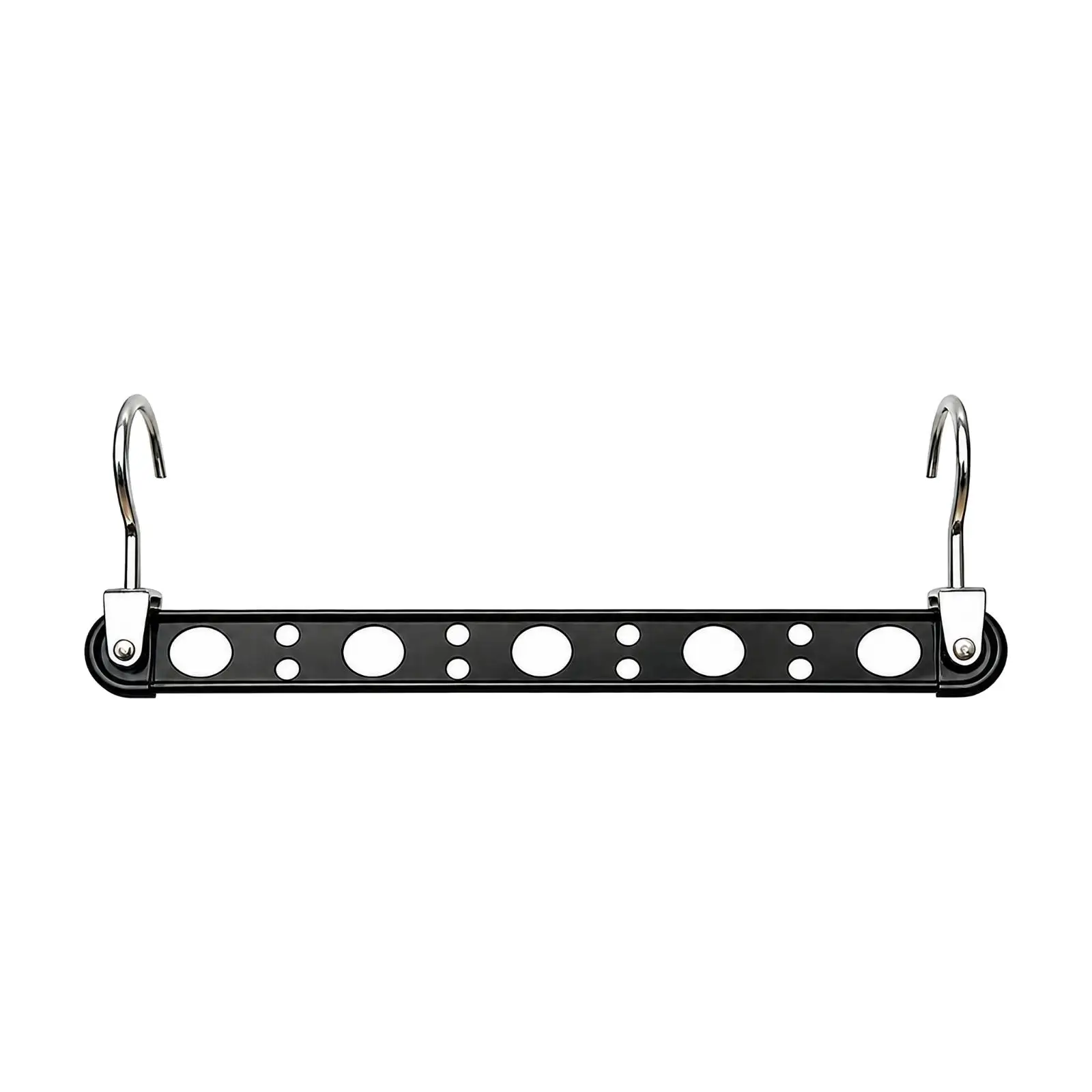 Metal Multi-Hole Clothing Hanger Rack Space Saving Perforated Bar Hanger Rack Slim Lightweight for Dormitory Students