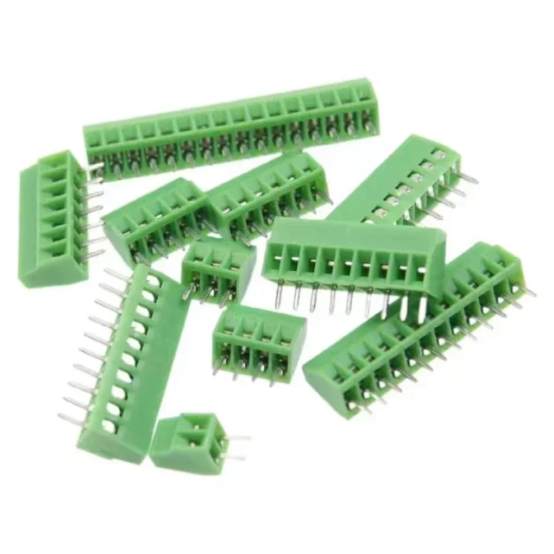 10pcs 2.54MM PCB Universal Screw Terminal Blocks Connector 2/3/4/5/6/7/8/9/10-12 Pin/Poles KF128 Straight Pin Copper