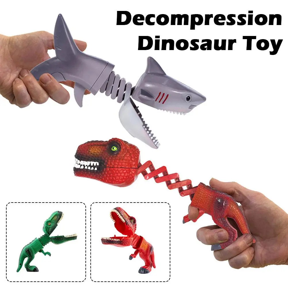 Hungry Dinosaur Grabber Toys Animal Claw Chomper Toy Retractable Spring Manipulator Dinosaur Bite Game Snapper Dino Toys Gifts