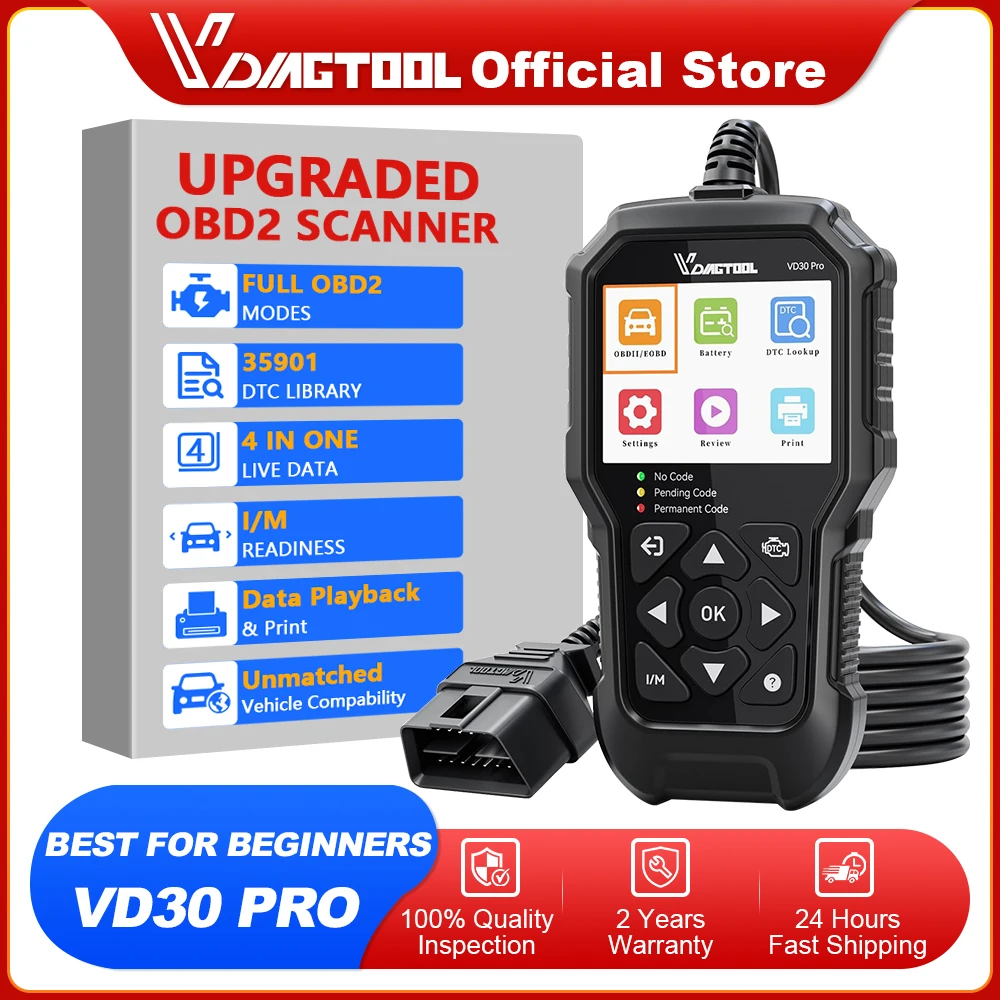 VD30 Pro: 차량 진단을 위한 최고의 OBD2 스캐너