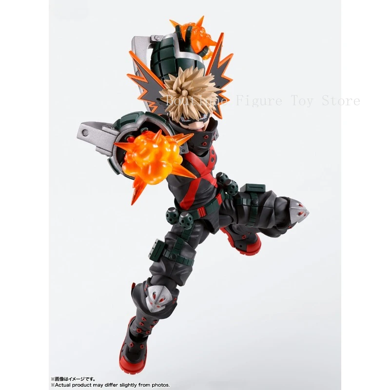 ในสต็อกOriginal Bandai SHF My Hero Academia Bakugou Katsukiรูปอะนิเมะรุ่นของเล่นรวบรวมActionของขวัญ