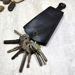 blongk  Key Bag Genuine Leather Key Holder Large Capacity Keys Case Pulling-Out Keys Pouch Men Women 1890