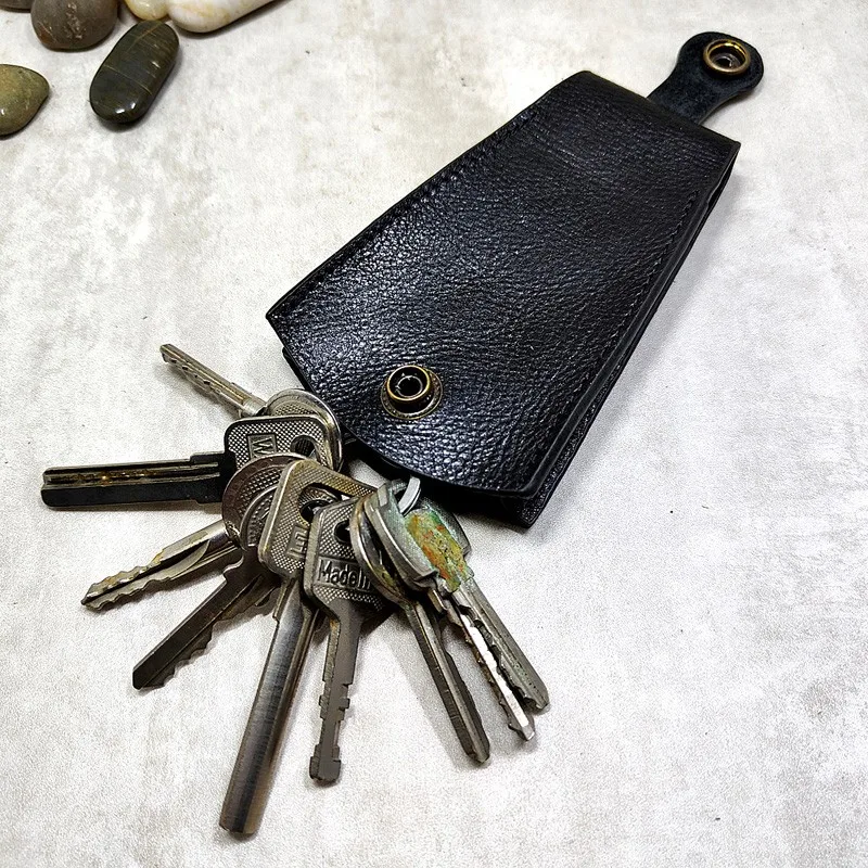 Blongk futerał na klucze prawdziwej skórzany na klucze uchwyt duża pojemność etui na klucze wyciągania etui na klucze mężczyźni kobiety 1890L