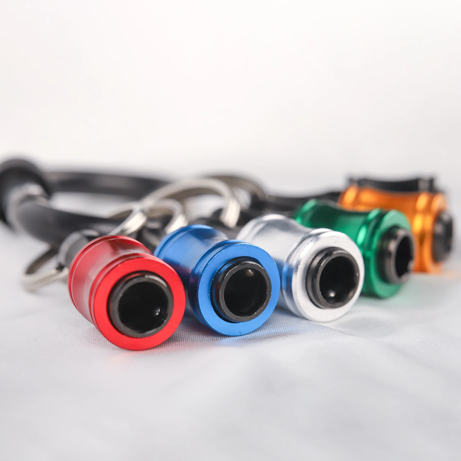

6Pcs 1/4" Hex Shank Screwdriver Bit Holder Light-Weight Quick-Change Extension Bar Keychain Drill Screw Adapter Push to Unlock