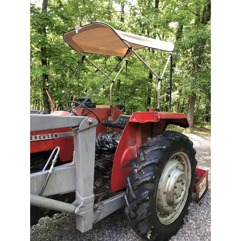 Beige 3 ft by 5 ft Tractor/Mower Sun Shade/Canopy , Fits All Brands