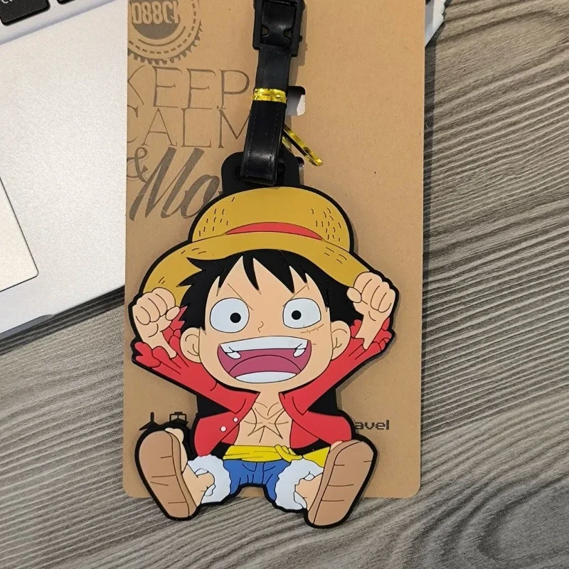 Japanese One Piece cartoon anime boarding check-in tag accessories Chopper Luffy Zoro luggage tag cute creative doll