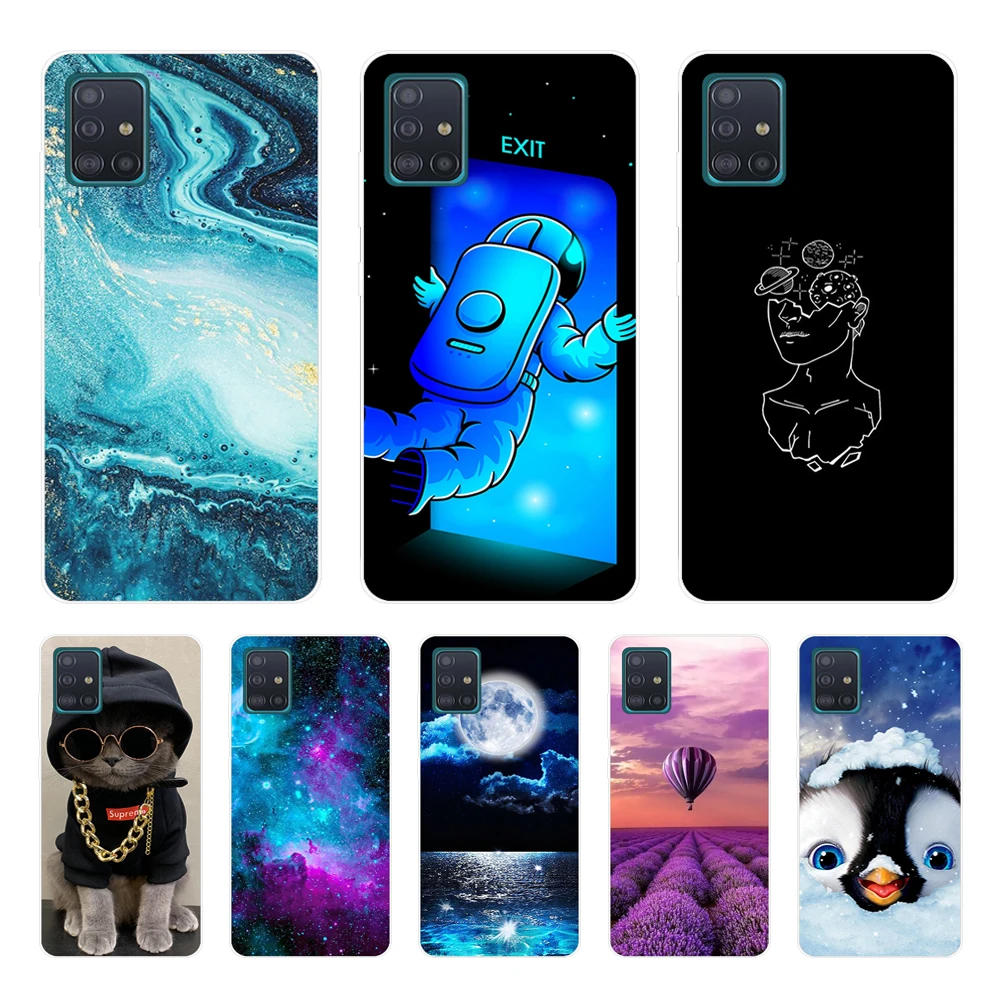 For Samsung Galaxy A31 A51 A71 Case Silicon Back Cover Phone Case For Samsung A315 A515 A715 Soft Case bumper coque