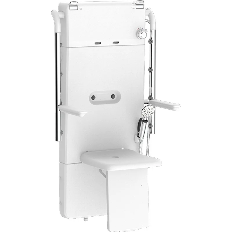 

Sitting shower for the elderly Multifunctional constant temperature wall-mounted chair Foldable