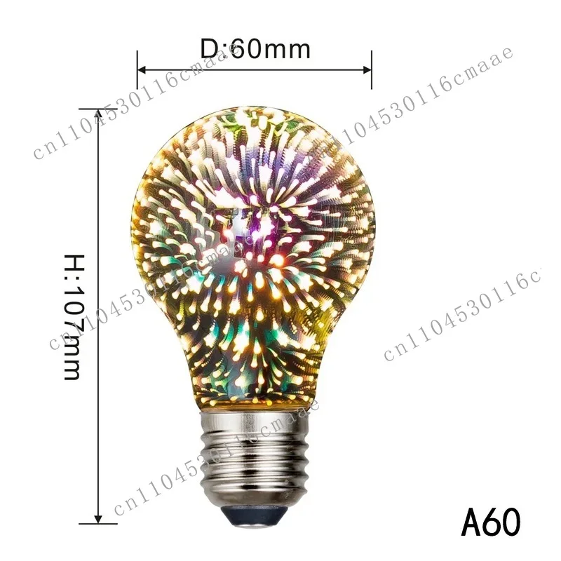 Light Bulb ST64 Christmas Tree Creative Light G80  Decorative Light Bulb G95 Ball Bulb 220V