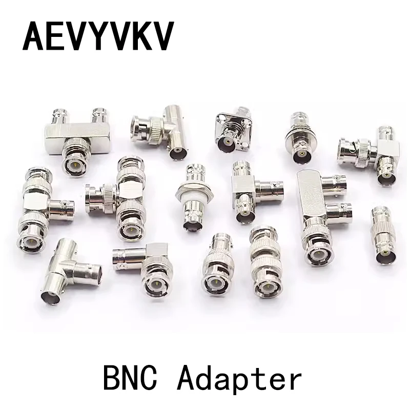 BNC Connector Q9 BNC To BNC Male Female 90 Degree Right Angle Tee Type 3way 4way Splitter 2x Double Male Female 3+4Type Brass