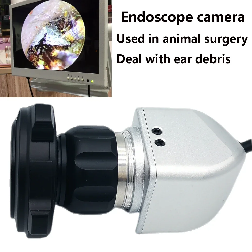 Medical CCD Endoscope Camera for ENT Inspection with F22mm Coupler Connect to Monitor Ear endoscopic camera Digital Mini ENT