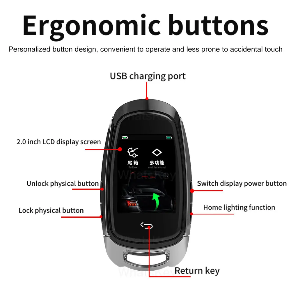 2024 SK05S Universal Modified Smart key LCD Screen display For Audi For Toyota For Lexus For Ford ForVW For KIA For BMW PK CF920