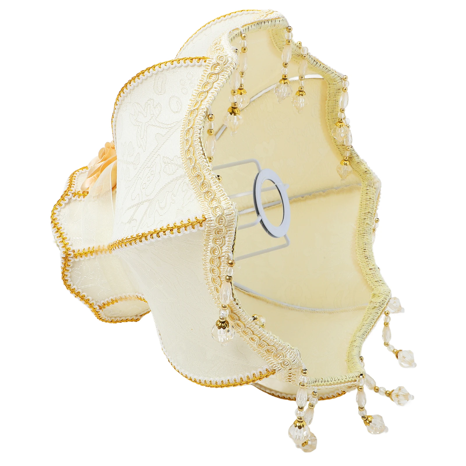 

Lampshade Modern Crochet Fabric Table Lamp Shade For Home Hotel Cafe European Style Lamp Shade Bedside Decor