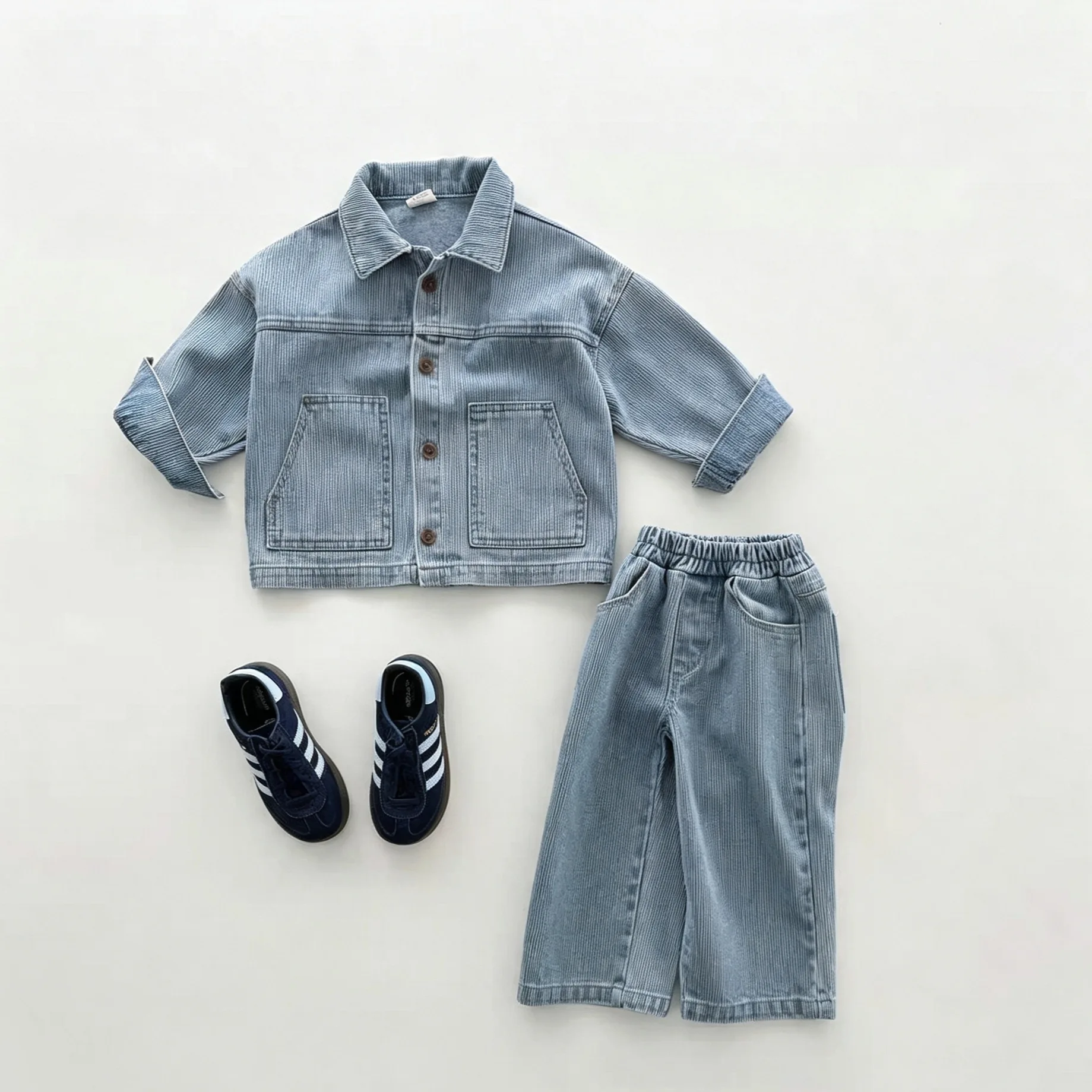 Autumn New Children Casual Denim Clothes Set Baby Denim Jacket + Jeans 2pcs Suit For Boys Girls Toddler Outfits  123