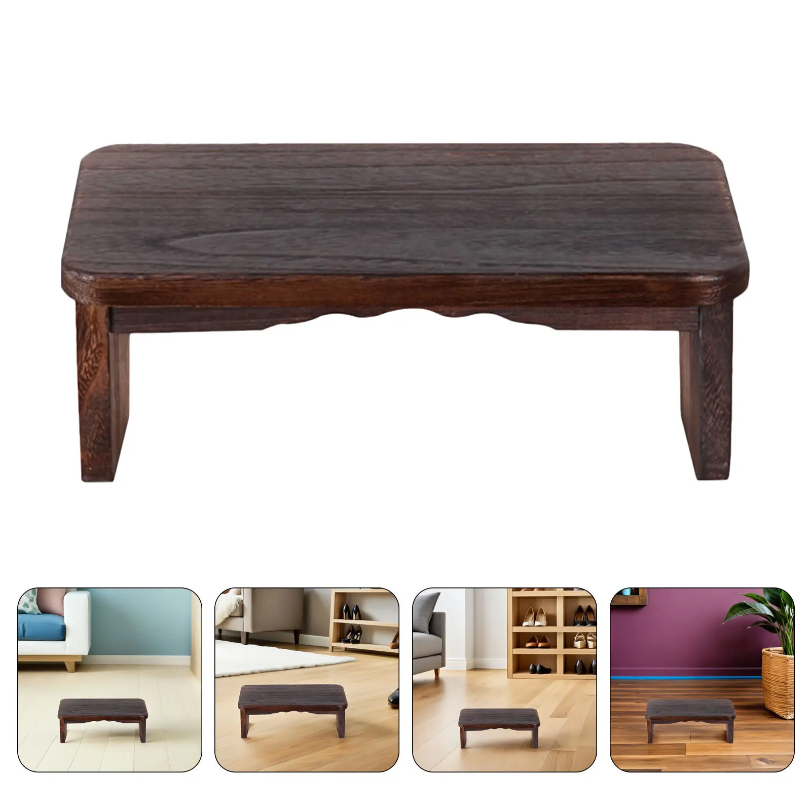 

Solid Wood Meditation Stool for Kneeling Prayer and Tea Rituals - Portable Zen Bench for Home Temple Use - Wood Kneeling Stool