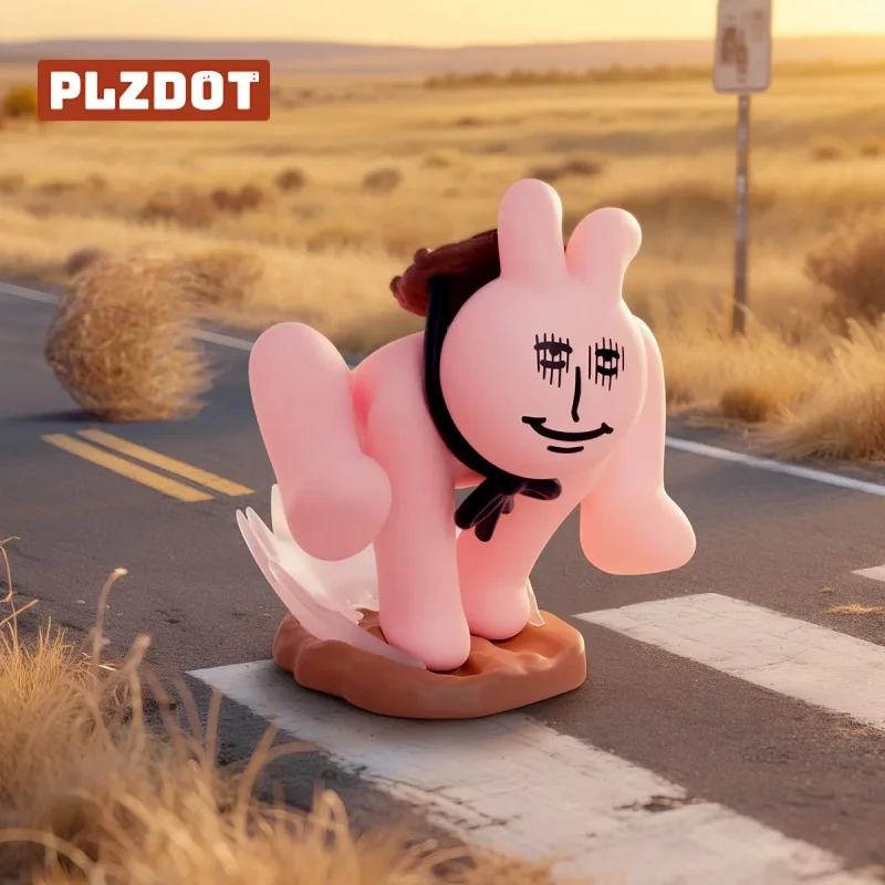 ตุ๊กตากระต่ายสีชมพูแท้ Plzdot ซีรีส์ Abstract รุ่นมินิ บลายด์บ็อกซ์ ของเล่นตั้งโต๊ะ ของขวัญวันหยุดสำหรับเด็ก รุ่นที่สอง